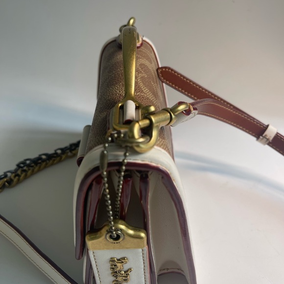 COACH Riley 18 en toile exclusive F73934 white good condition - Picture 7 of 13